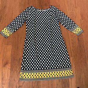 HAANI M Polka Dot Striped Boho Shift Dress